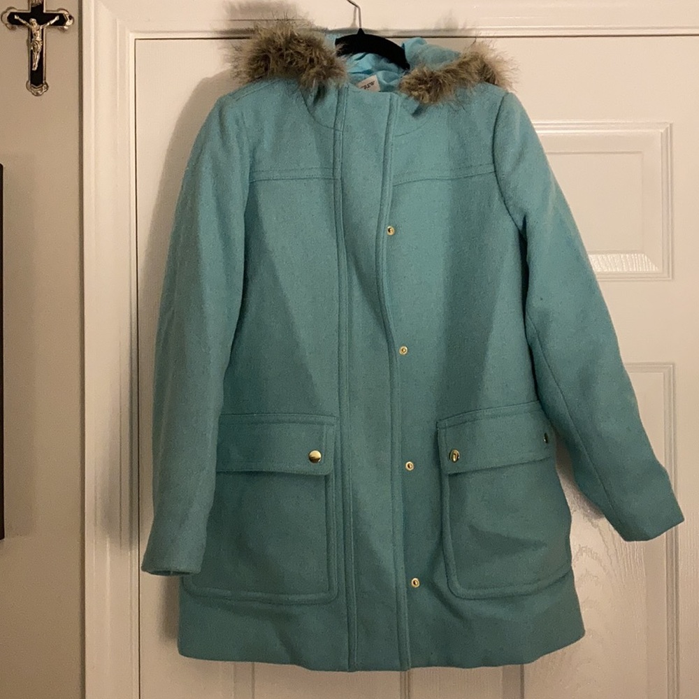 JCrew blue coat
